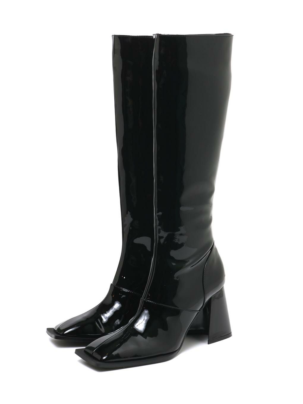 enamel square long boots | MELT THE LADY | メルトザレディ公式サイト