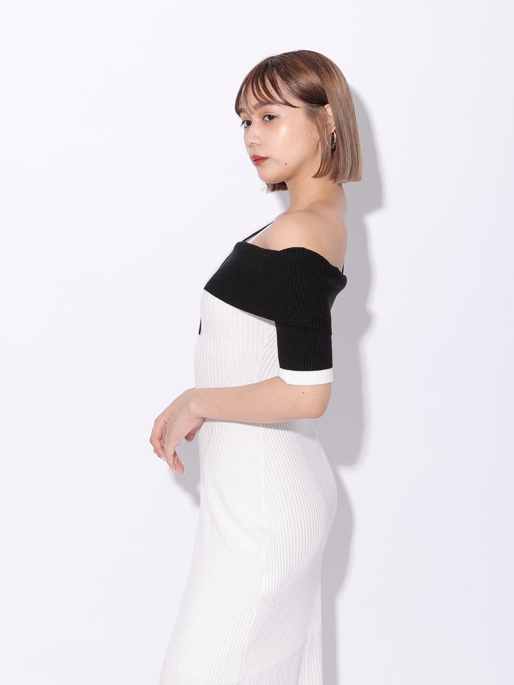 bicolor knit one piece