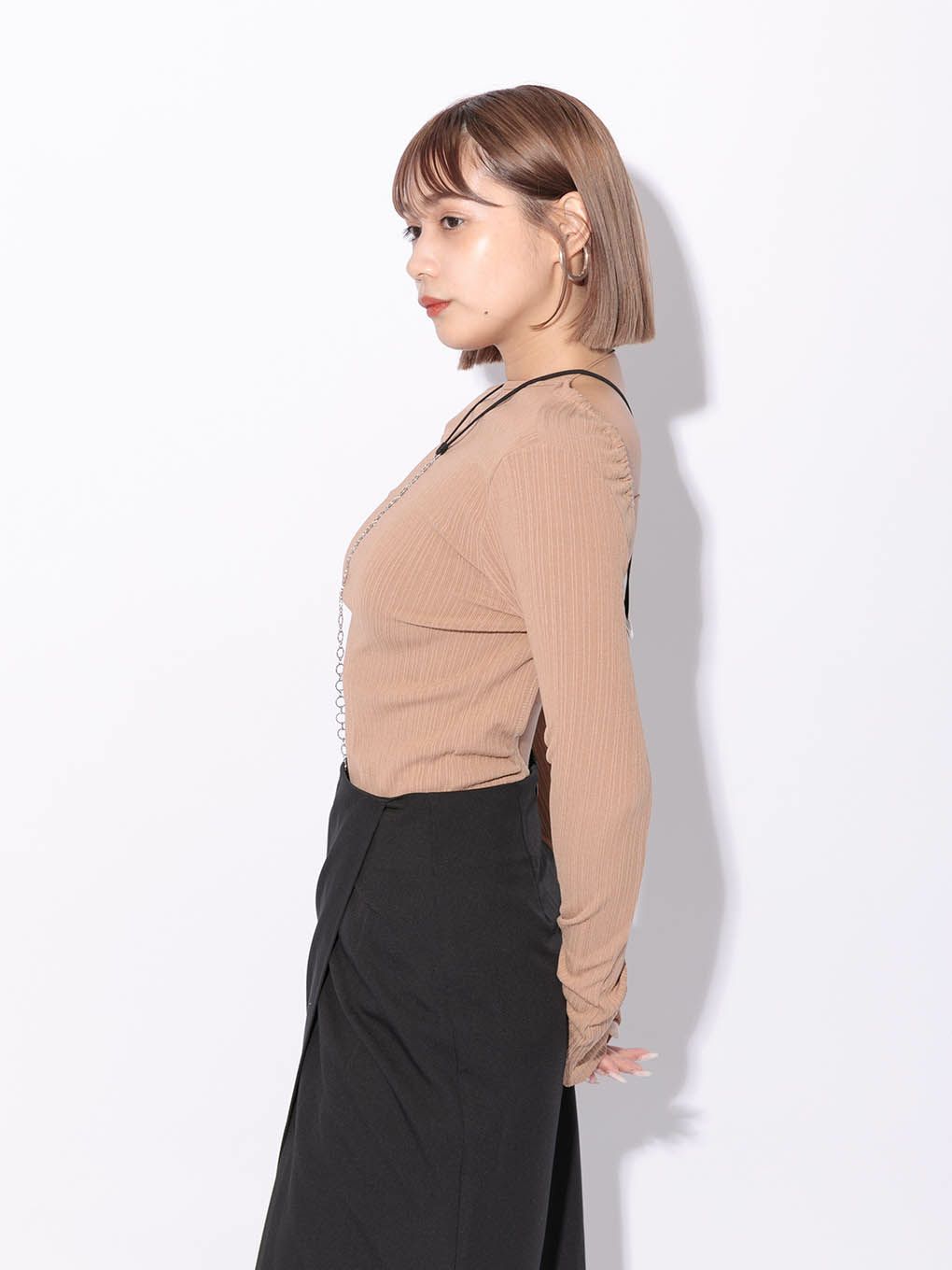 melt the lady string knit topsレディース