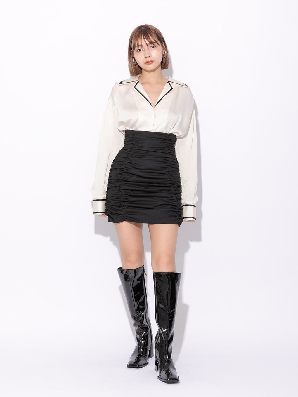 plump high waist mini skirt / Sサイズ