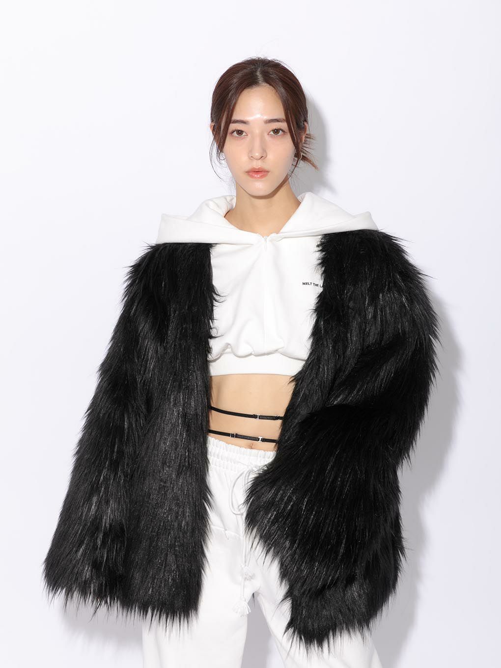 最終値下げ melt the lady oversize fur jacket-
