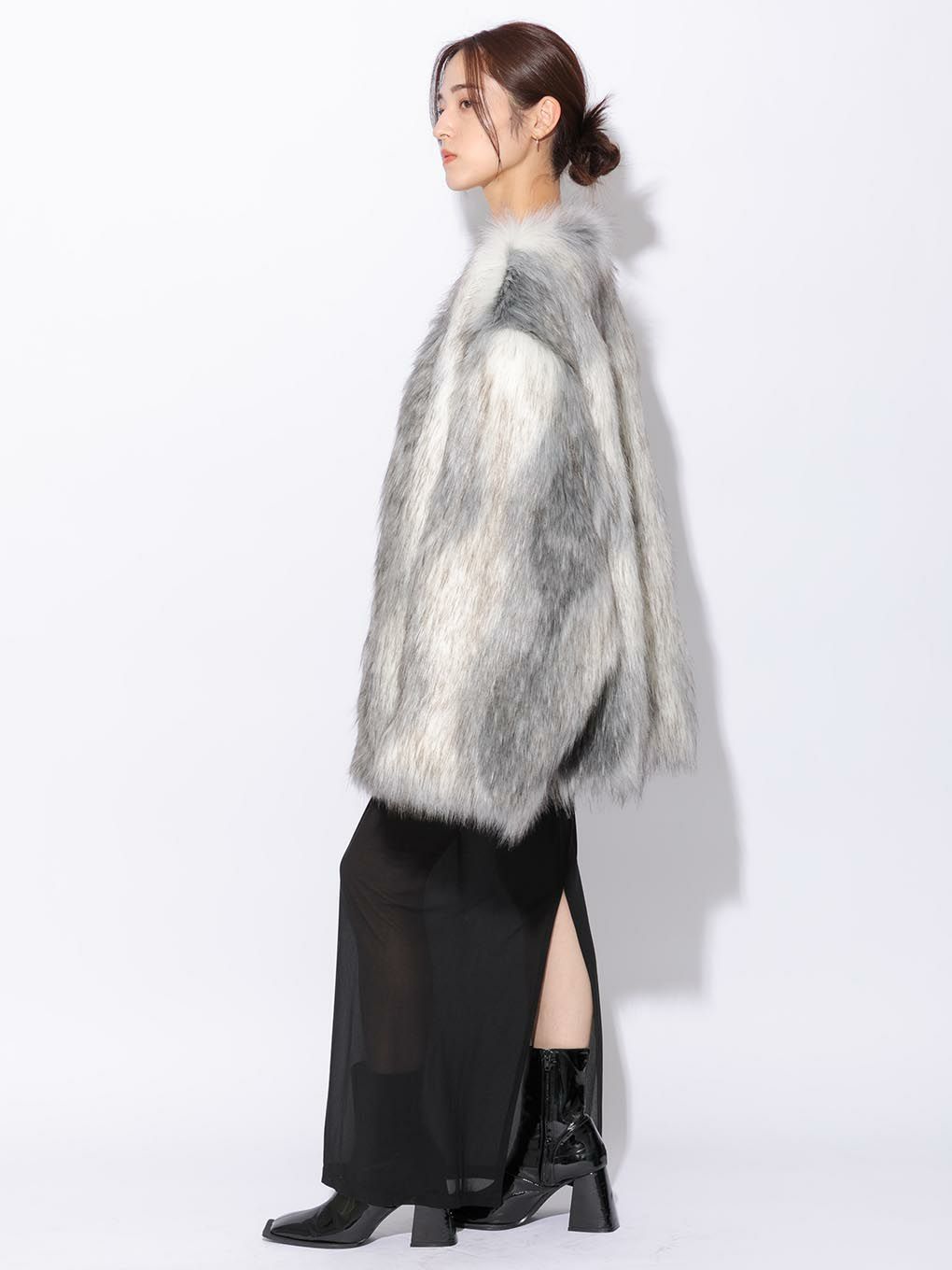 melt the lady  oversize fur jacket