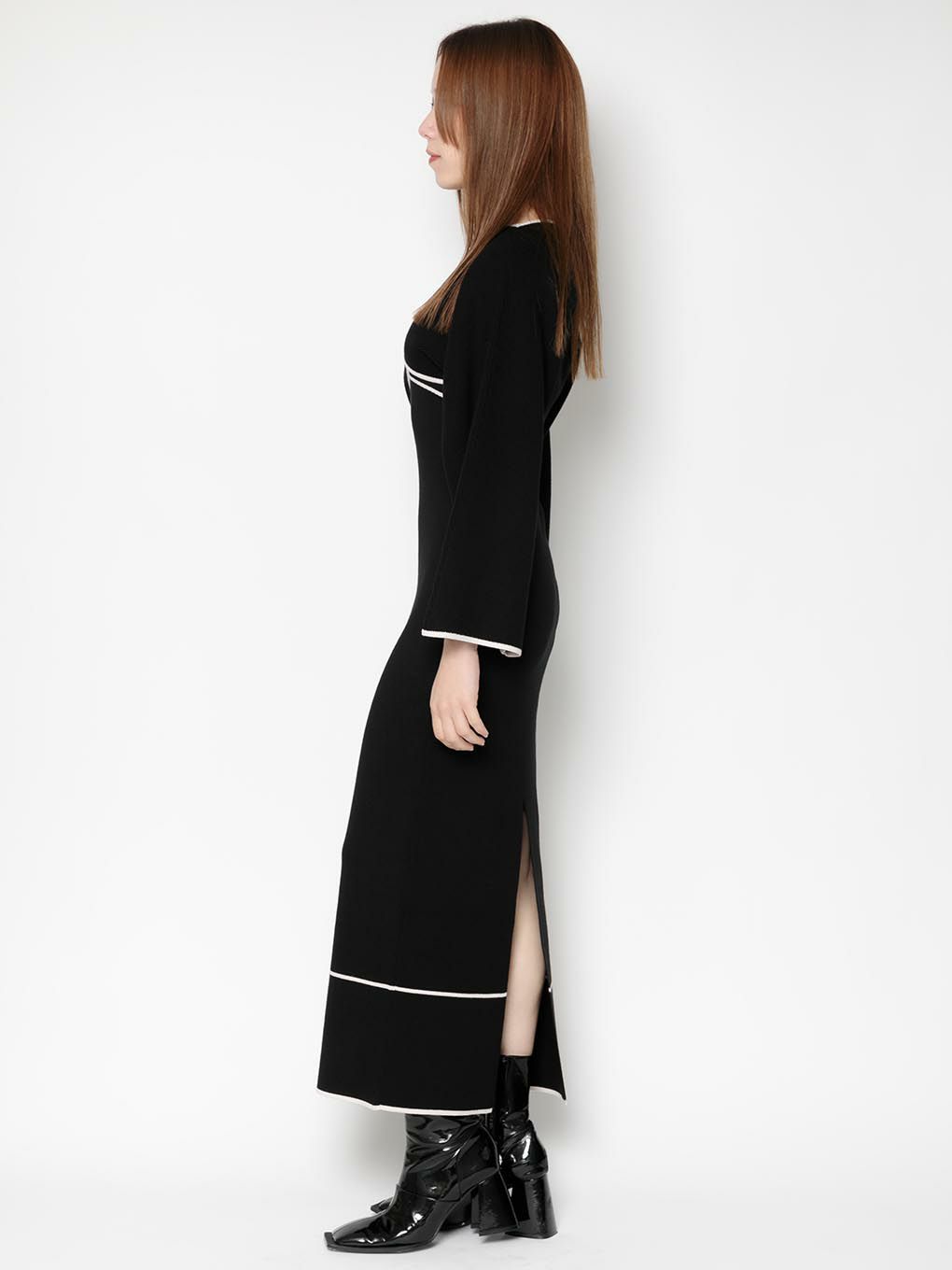 bicolor long dress