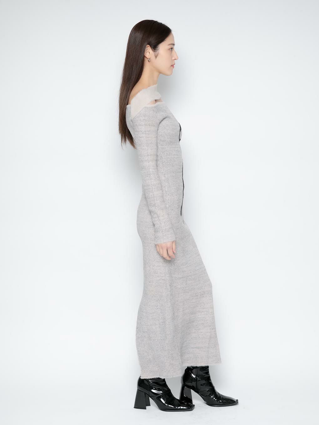 【Melt the lady】nuance body long dress