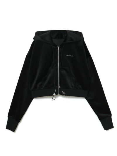 melt the lady ”M” short hoodie black