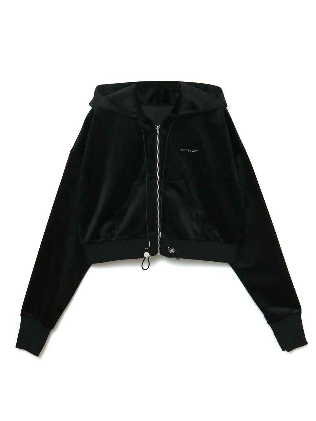 cropped hoodie velvet | MELT THE LADY | メルトザレディ公式サイト