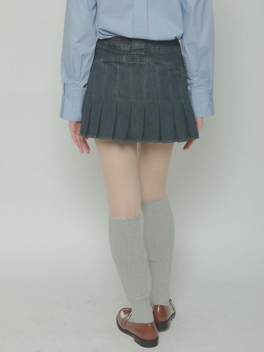 meltthelady denim4 over dyed skirt pantsミニスカート