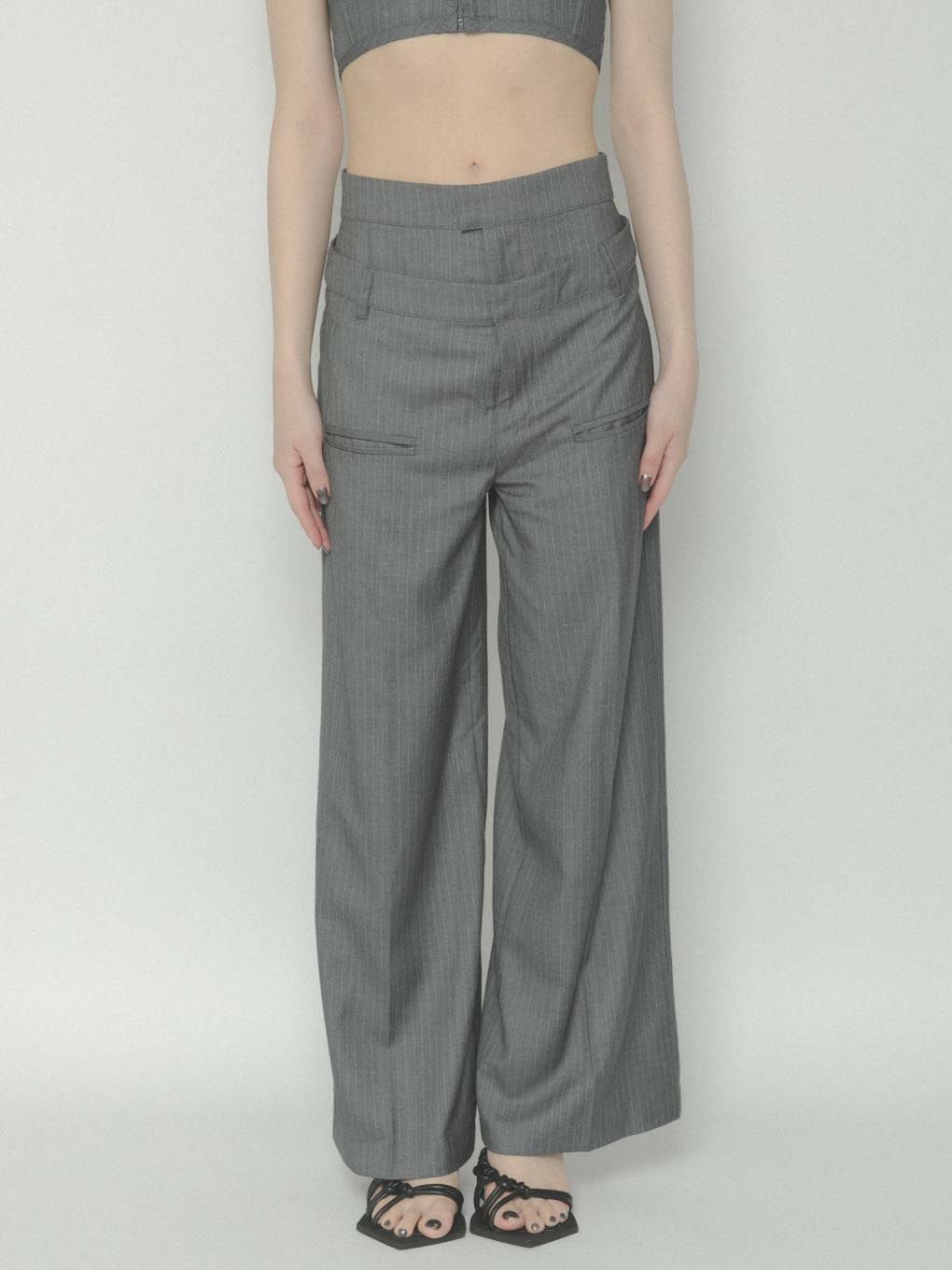 layered wide pants melt the lady