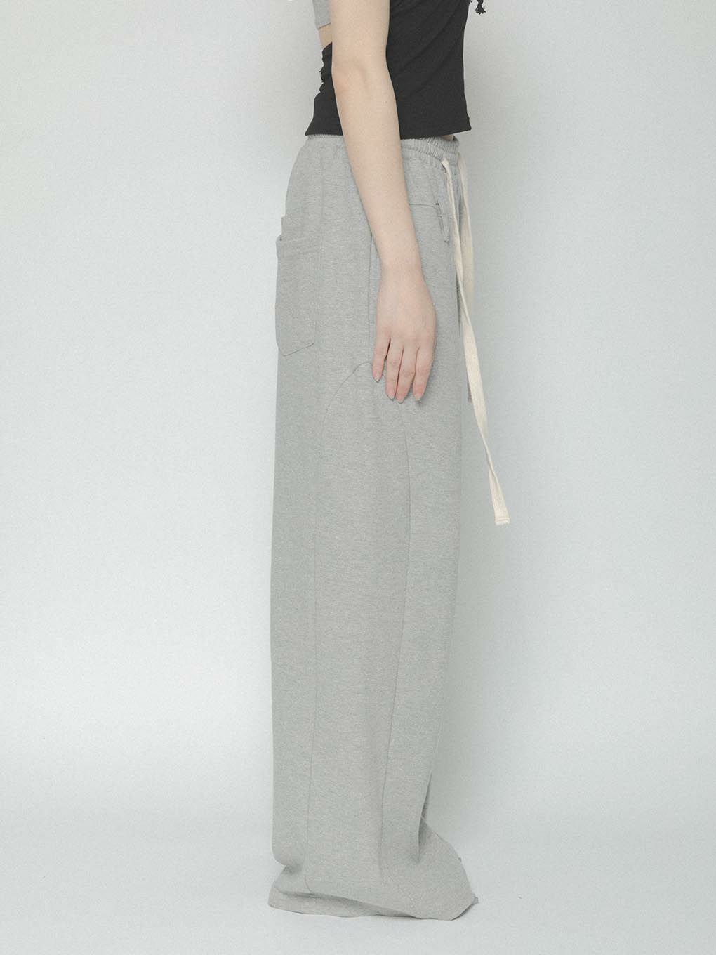 melt the lady - loose relax pants グレー