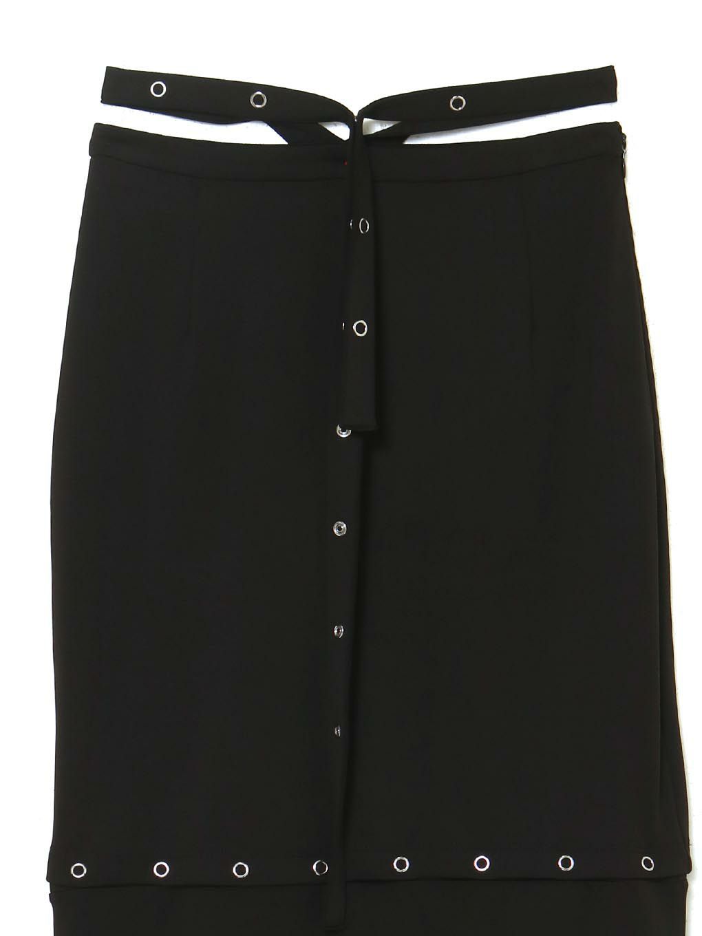 button strap skirt