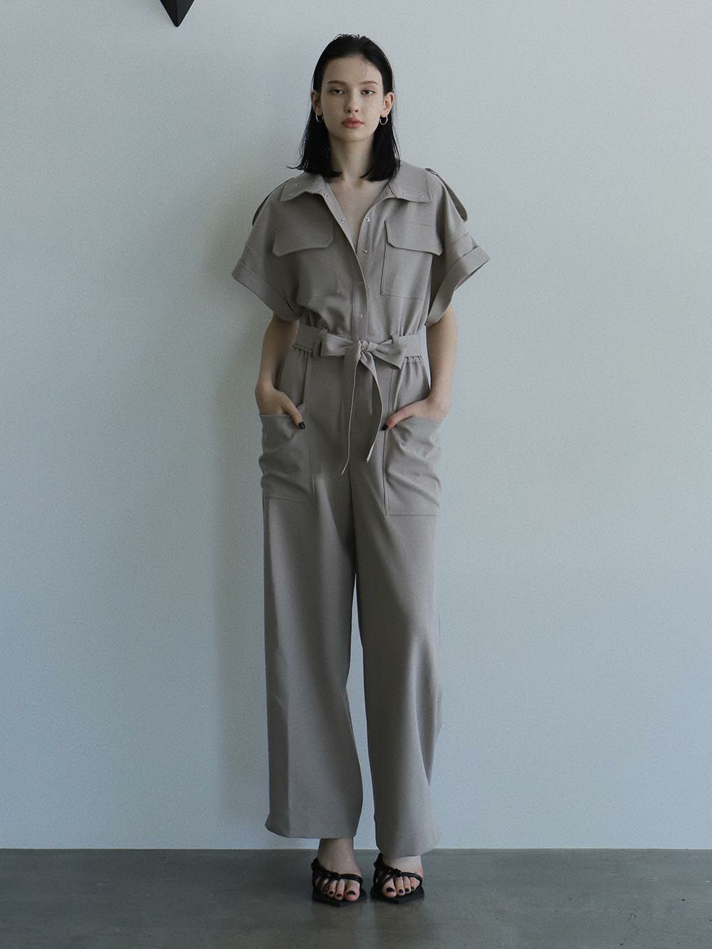 melt the lady stand collar jumpsuit