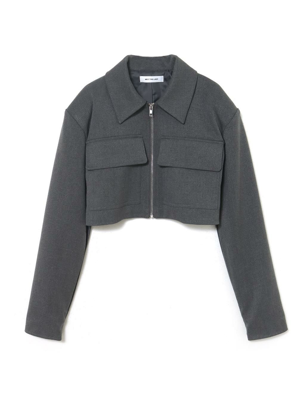 6,560円arm slit cropped jacket gray