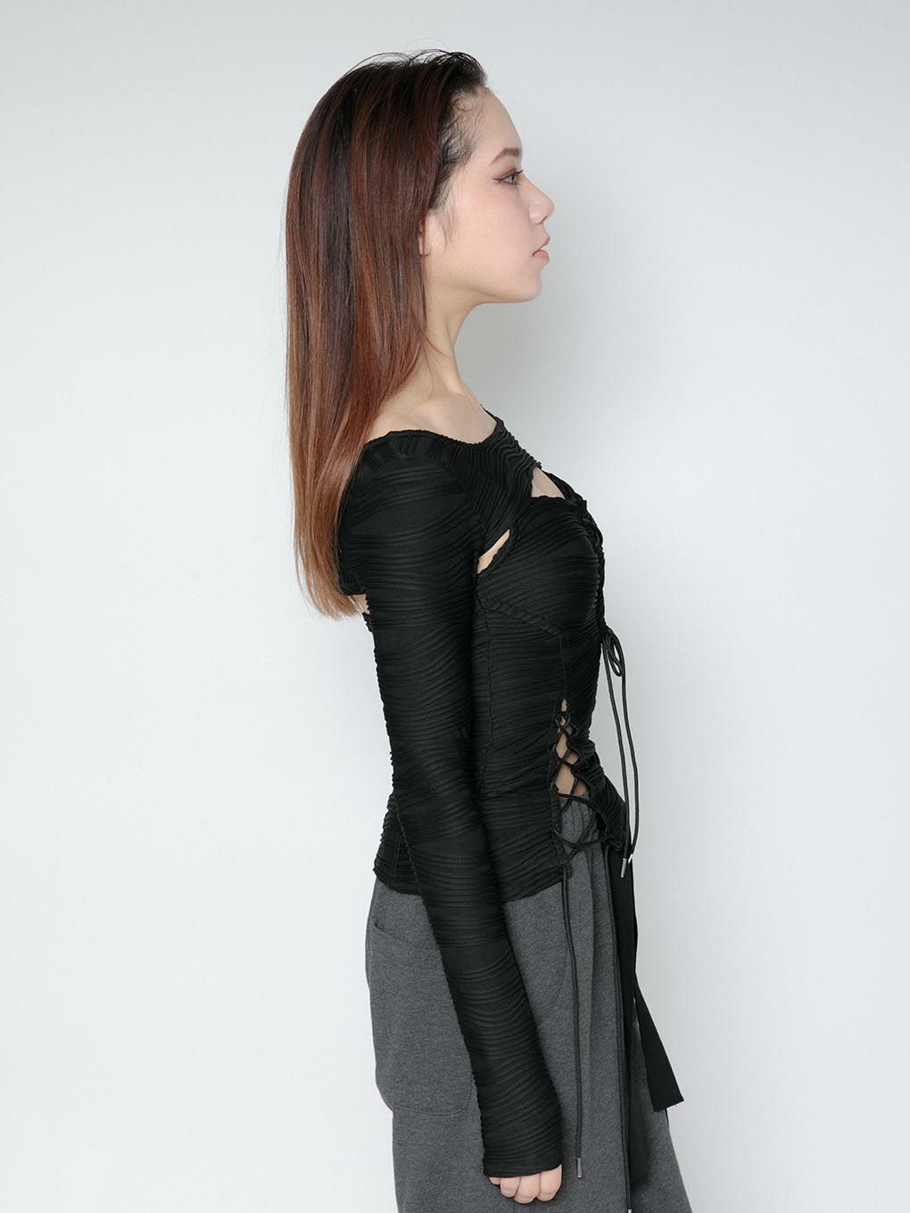 lace up layered corset