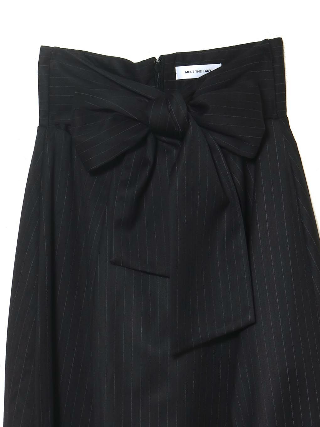 waist ribbon slit skirt
