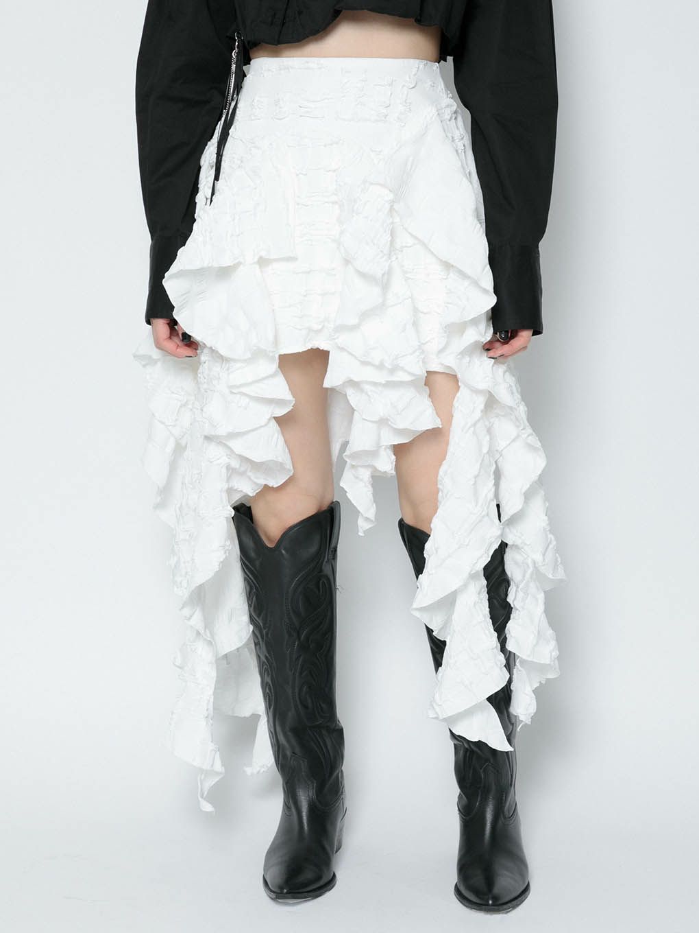 MELT THE LADY fleur mini skirt White31店頭にて購入