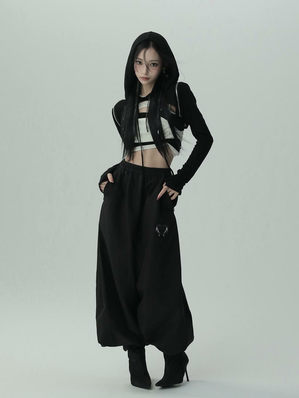 345cmmelt the lady gothic wide pants
