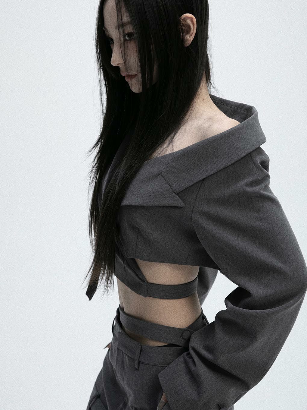 one shoulder cropped jacket | MELT THE LADY | メルトザレディ公式サイト