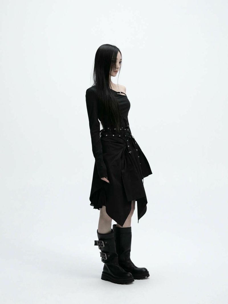 eyelet belt dress shirt | MELT THE LADY | メルトザレディ公式サイト