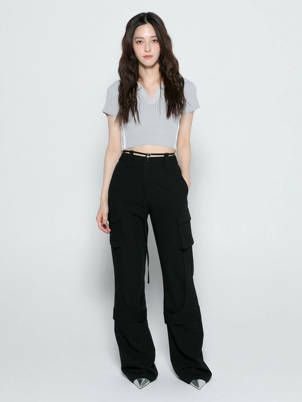 melt the lady cutout tight flare pants手元にある為直ぐに配送可能です